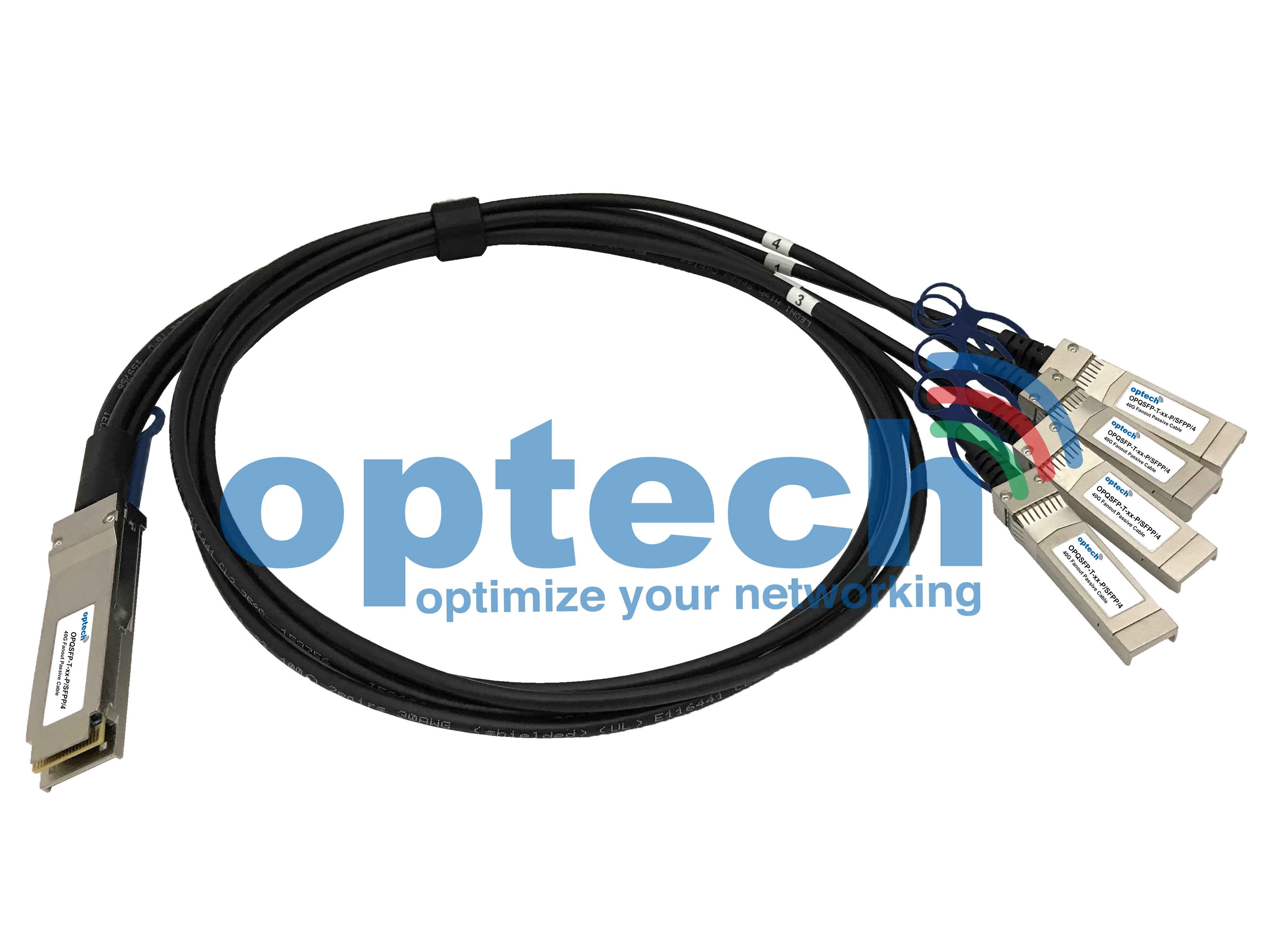 40Gbps QSFP to 4 x SFP Fanout Breakout Cable